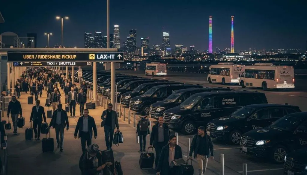 LAX Uber curbside