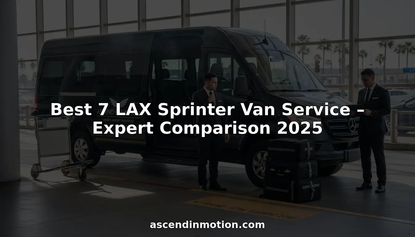 Sprinter van with chauffeurs at LAX curbside