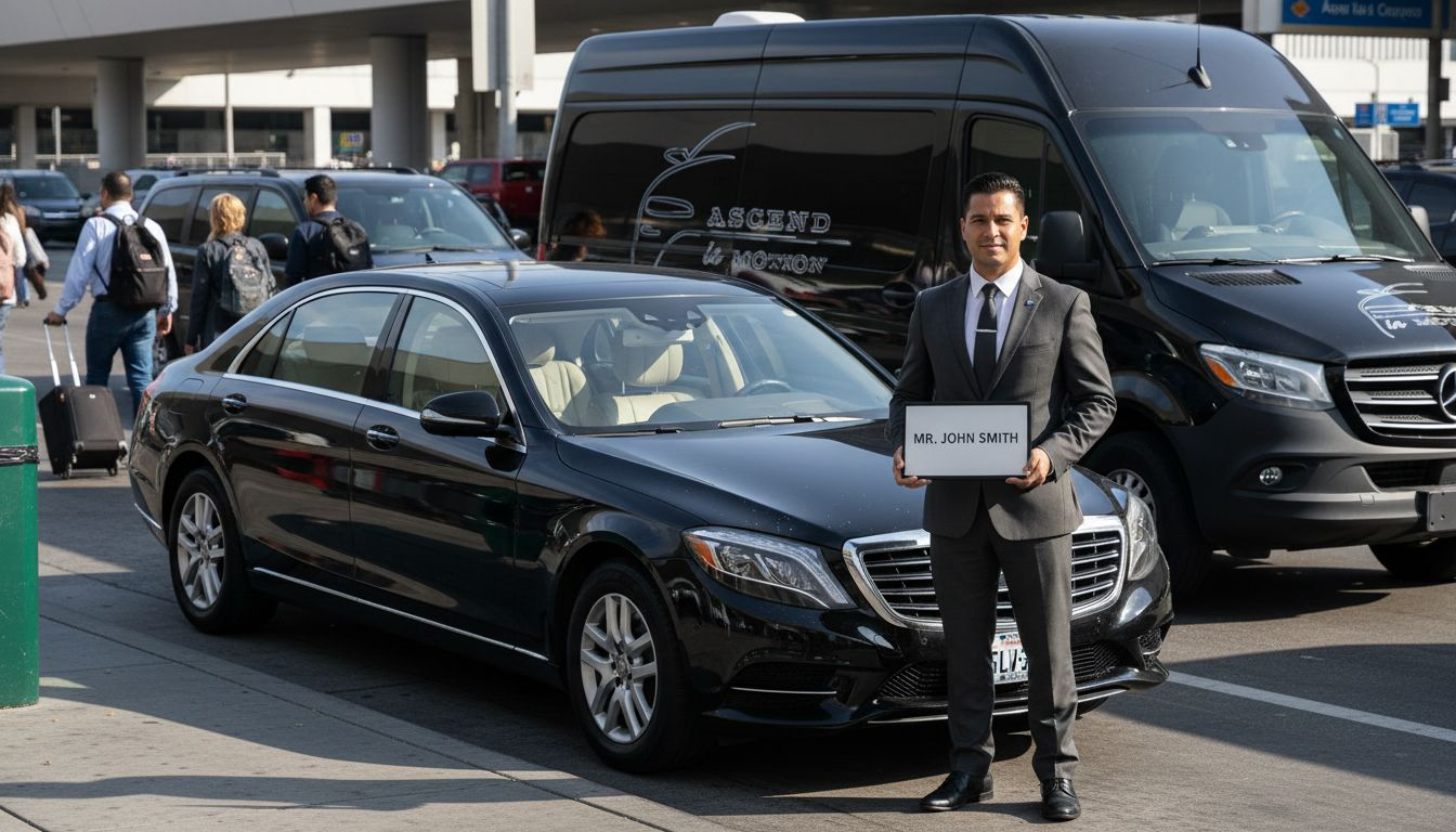 Chauffeur meets passenger at LAX arrivals curb