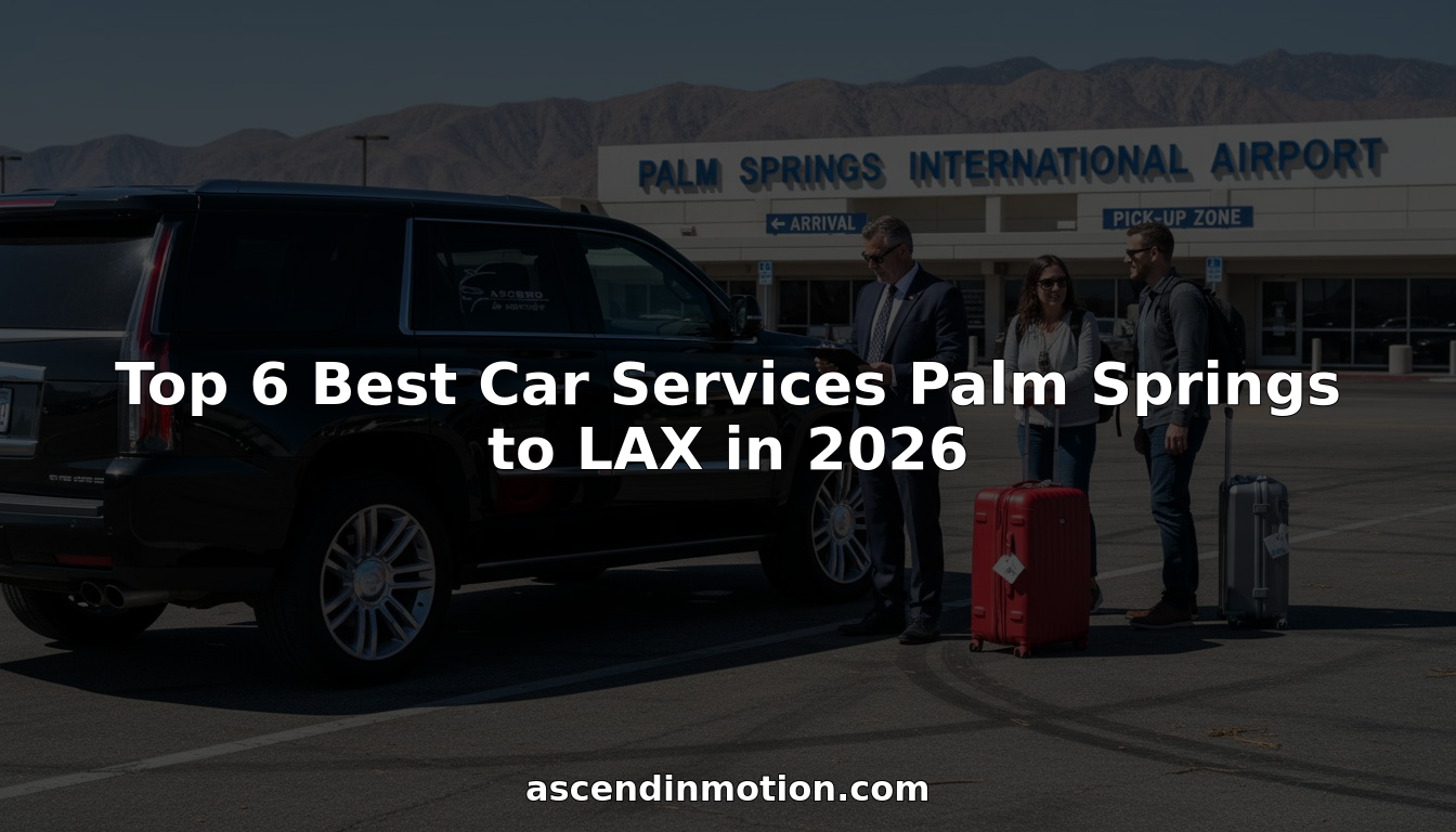 Chauffeur and luxury car at Palm Springs airport curb