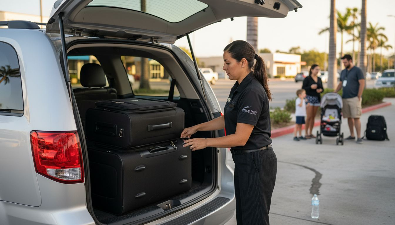 Chauffeur awaits client curbside at LAX