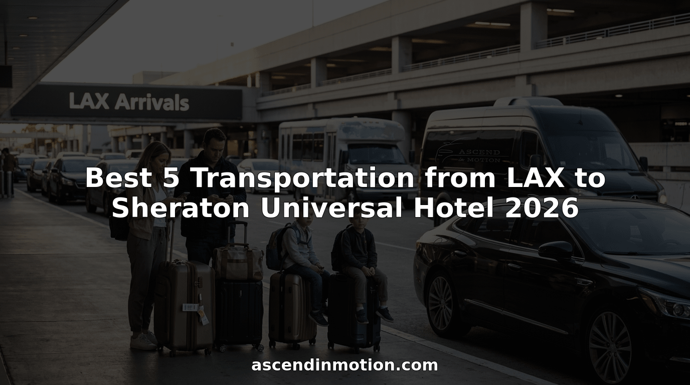 Family waiting for airport car pickup at LAX