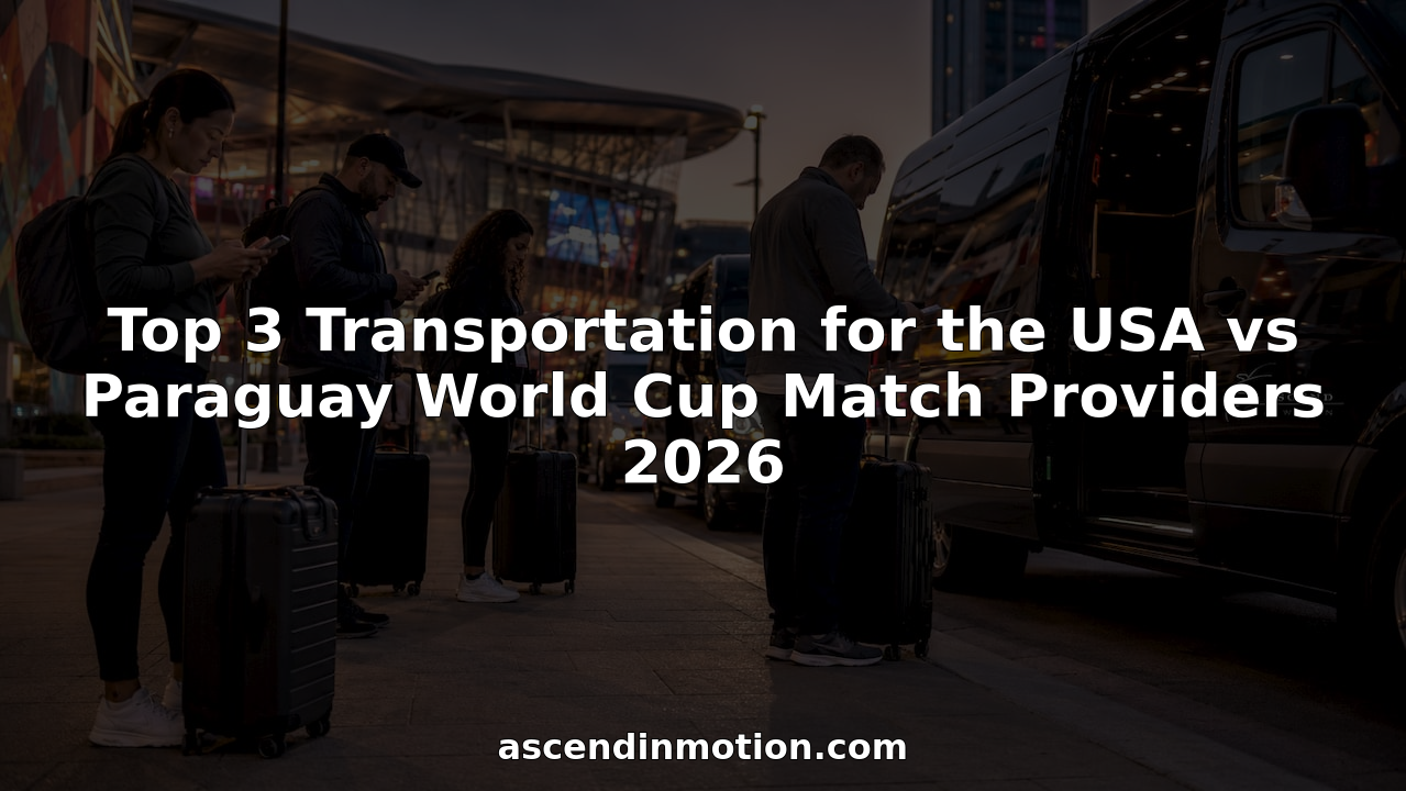 Travelers waiting at World Cup shuttle stop with luxury vans