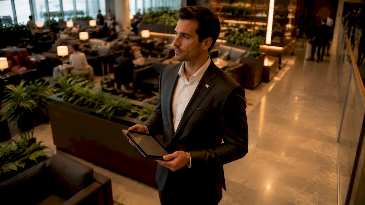 VIP airport meet and greet attendant at arrivals