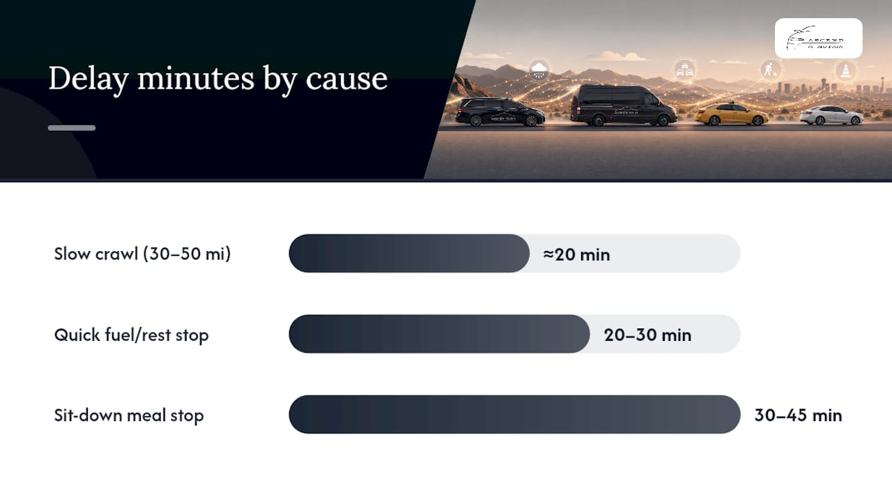 Route bottleneck adding travel time