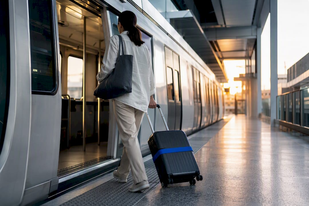 Airport rail platform for Pasadena transit connection