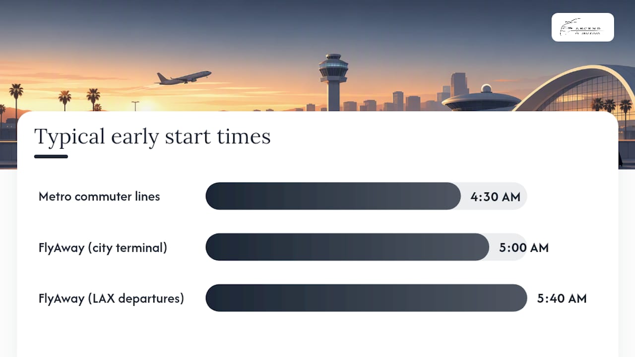 When Do FlyAway, Metro, and Local Shuttles Actually Start Running? — overview diagram