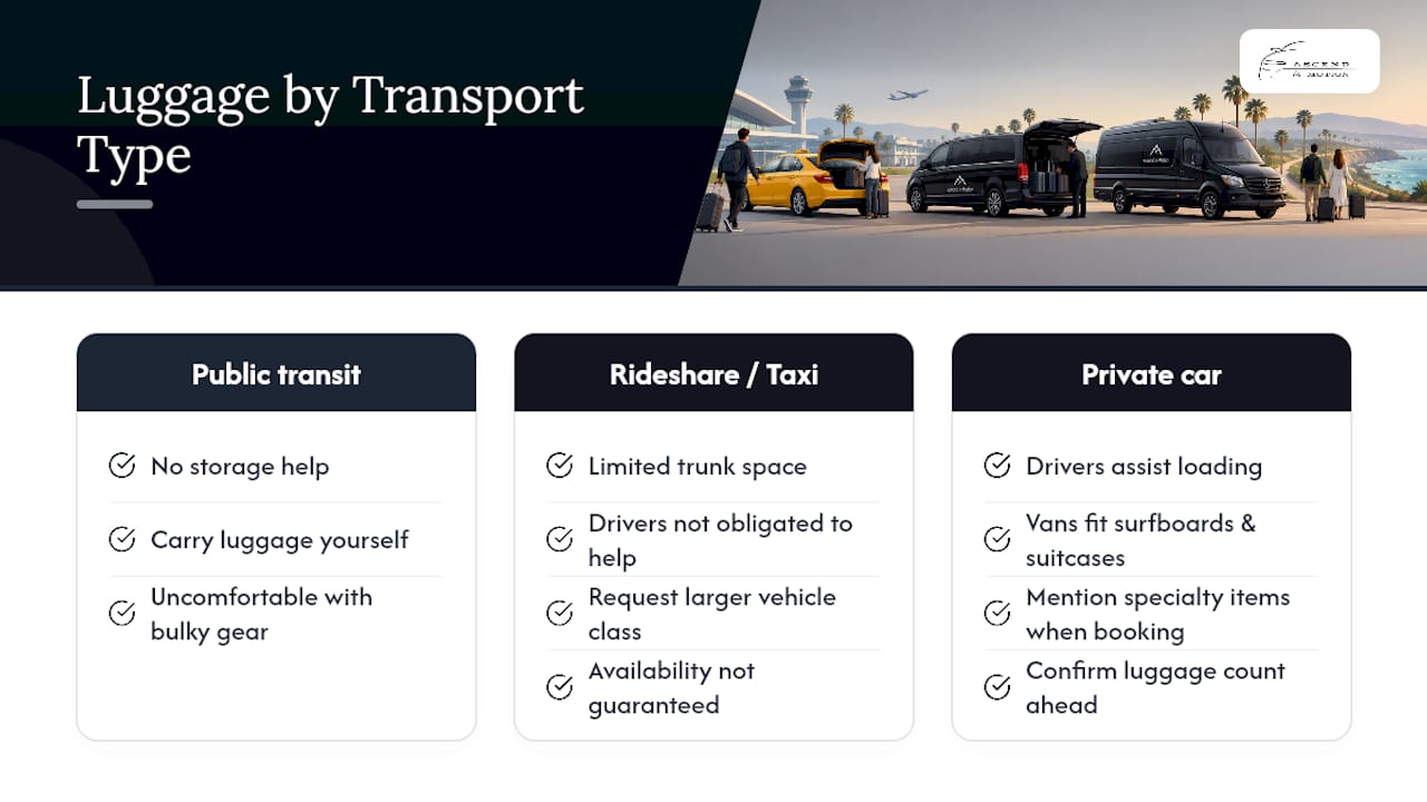 Luggage Handling and Storage During Your Transfer — overview diagram